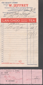 Document - INVOICE COLLECTION: W. JEFFREY