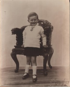 Photograph - WES HARRY COLLECTION: STUDIO PHOTOGRAPH OF ROY PRINCE WITH CHINESE WOODEN CHAIR
