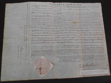 Document - WES HARRY COLLECTION: SALE OF LAND ALLOTMENT 20 IN TOWNSHIP OF WHITE HILLS DATED 5TH NOVEMBER 1855, 1855