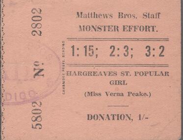 Document - BENDIGO BUSINESSES COLLECTION: MATTHEWS BROS