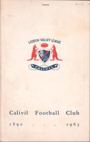 Book - CALIVIL FOOTBALL CLUB 1890-1963, 1964