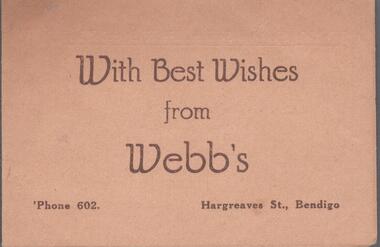 Document - BENDIGO BUSINESSES COLLECTION: WEBB'S