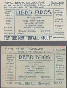 Document - BENDIGO BUSINESSES COLLECTION: REED BROS