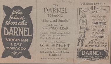 Document - BENDIGO BUSINESSES COLLECTION: G.A. WRIGHT TOBACCO