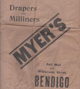 Ephemera - BENDIGO BUSINESSES COLLECTION: MYER