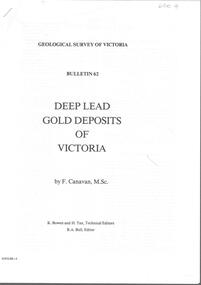 Document - CAROL HOLSWORTH COLLECTION: DEEP LEAD GOLD DEPOSITS OF VICTORIA