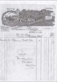 Document - INVOICE COLLECTION: HARTLEYS BROS