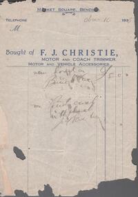 Document - INVOICE COLLECTION: F.J. CHRISTIE