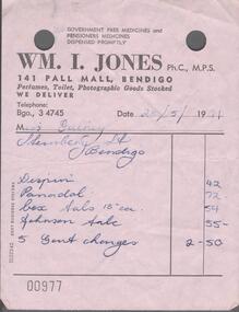 Document - INVOICE COLLECTION: WM. I. JONES