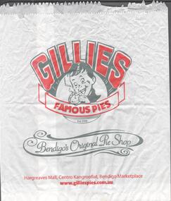 Ephemera - GILLIES COLLECTION: PIES WAXED PAPER BAG