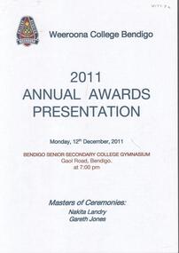 Document - BENDIGO SCHOOLS COLLECTION: WEEROONA COLLEGE
