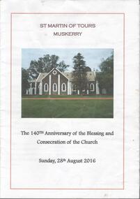 Document - CHURCHES OF BENDIGO COLLECTION: ST MARTIN OF TOURS - MUSKERRY