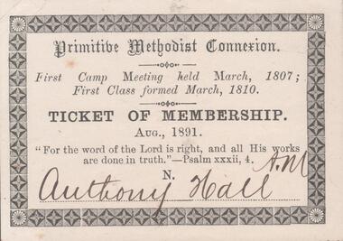 Document - CHURCHES OF BENDIGO COLLECTION: PRIMITIVE METHODIST CONNEXION