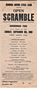 Document - AULSEBROOK COLLECTION: OPEN SCRAMBLE PROGRAM 1968, 1968