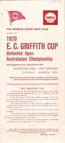 Document - AULSEBROOK COLLECTION: 1970 E.C. GRIFFITH CUP PROGRAMME, 1970