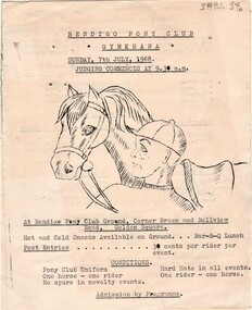 Document - AULSEBROOK COLLECTION: BENDIGO PONY CLUB GYMKHANA ANNUAL EVENT: ARTICLE AND PROGRAM, 1968