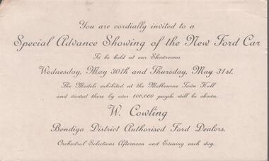 Document - W. COWLING INVITATION