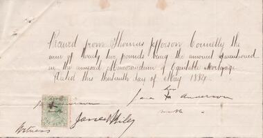 Document - CONSTABLE JOHN BARRY COLLECTION: RECEIPT  T.J. CONNELLY