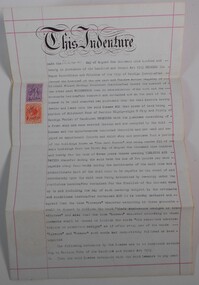 Document - BAGGALEY COLLECTION: TWO INDENTURES BETWEEN C.A.BAGGALEY TO CITY OF BENDIGO FOR RENT OF ALLOTMENT 4 SECTION 88 MITCHELL FOR A SHOP