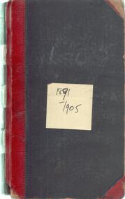 Book - INDEPENDENT ORDER OF RECHABITES COLLECTION: MINUTE BOOK, 1891 - 1905