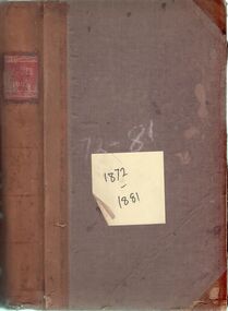 Book - INDEPENDENT ORDER OF RECHABITES COLLECTION: MINUTE BOOK, 1872 - 1881