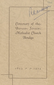 Book - CENTENARY OF THE FOREST ST METHODIST CHURCH