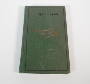 Book - BENDIGO MUSIC LOVERS' CLUB COLLECTION: SCRAPBOOK 1951-1966