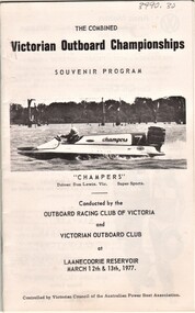 Document - AULSEBROOK COLLECTION: VICTORIAN OUTBOARD CHAMPIONSHIPS 1977 PROGRAM, 1977