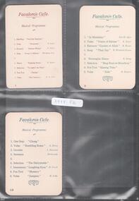 Document - FAVALORO COLLECTION: FAVALORO'S CAFÉ MUSICAL PROGRAMME