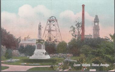 Postcard - BENDIGO VIEWS COLLECTION: QUEEN VICTORIA STATUE