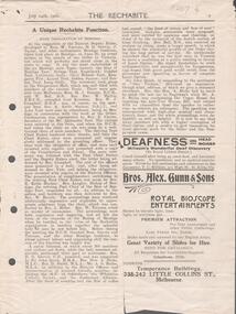 Newspaper - INDEPENDENT ORDER OF RECHABITES: A FUNCTION 1906