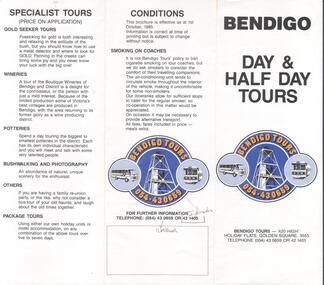 Document - NATIONAL TRUST COLLECTION: BENDIGO DAY AND HALF DAY TOURS