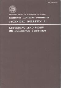 Book - NATIONAL TRUST COLLECTION: TECHNICAL BULLETIN 2.1