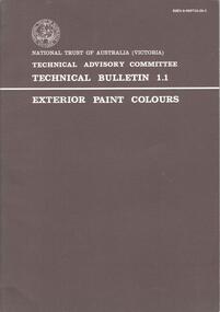 Book - NATIONAL TRUST COLLECTION: TECHNICAL BULLETIN 1.1