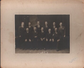 Photograph - BAGGALEY COLLECTION: STUDIO PHOTOGRAPH OF A GROUP OF ELEVEN MEN