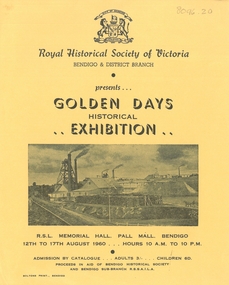 Ephemera - GOLDEN DAYS HISTORICAL EXHIBITION COLLECTION:ADVERTISING FLYER