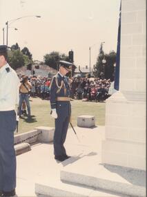 Photograph - RAAF RADAR REUNION COLLECTION: PHOTOGRAPH PAYING RESPECT AT CENOTAPH