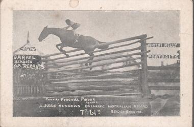 Photograph - LYNNE BENWELL COLLECTION: BENDIGO SHOW HORSE JUMPING