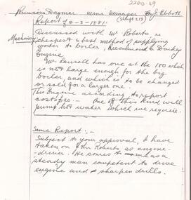 Document - ALBERT RICHARDSON COLLECTION: PRINCESS DAGMAR MINE, GARDEN GULLY LINE