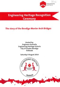 Book - THE STORY OF THE BENDIGO MONIER ARCH BRIDGES - ENGINEERS AUSTRALIA, 2014