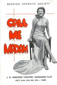 Book - BENDIGO OPERATIC SOCIETY- CALL ME MADAM, 1980