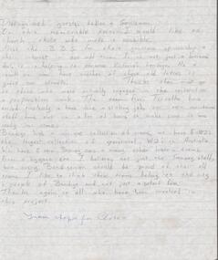 Document - KEN HESSE COLLECTION: LETTER