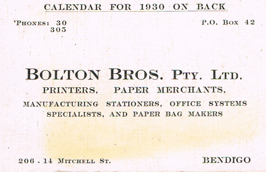 Document - GUINEY COLLECTION: BUSINESS CARD, 1930