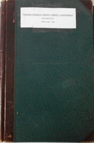 Book - FOREST STREET UNITING CHURCH COLLECTION: PEW RENTALS APRIL 1884 - 1889