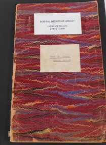 Book - FOREST STREET UNITING CHURCH COLLECTION: BENDIGO METHODIST CIRCUIT INDEX OF TRUSTS 1880'S - 1906