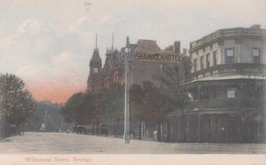 Postcard - WARNE COLLECTION: POSTCARD WILLIAMSON STREET, BENDIGO