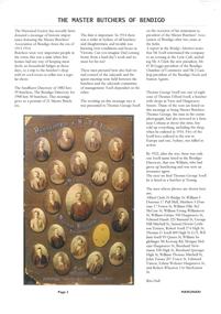 Document - BENDIGO MASTER BUTCHERS PHOTO MONTAGE  - MR. T.G. ISSELL, 2013