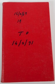 Document - COMBINED PENSIONERS' ASSOCIATION MINUTE BOOK  1967 - 1971, 1967 - 1971