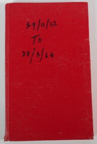 Document - COMBINED PENSIONERS' ASSOCIATION MINUTE BOOK 1962 - 1964, 1962 - 1964