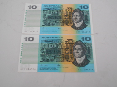 Coin - GRAHAM HOOKEY COLLECTION: 10 DOLLARS BANKNOTES